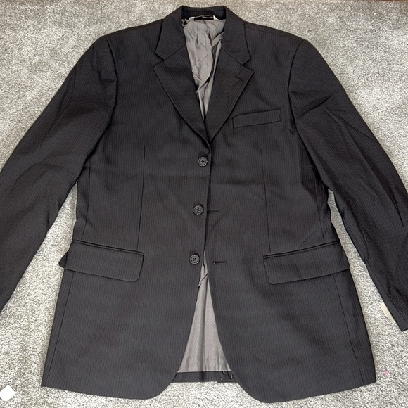 Perry Ellis NEW Brown Pinstripe Men's Jacket/Blazer Size 42L - Picture 3 of 7